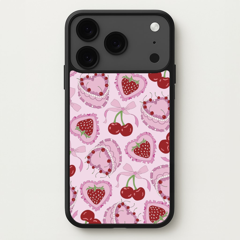 Cherries, Strawberries And Cake - Valentine's Day Phone Case for iPhone 17 Pro