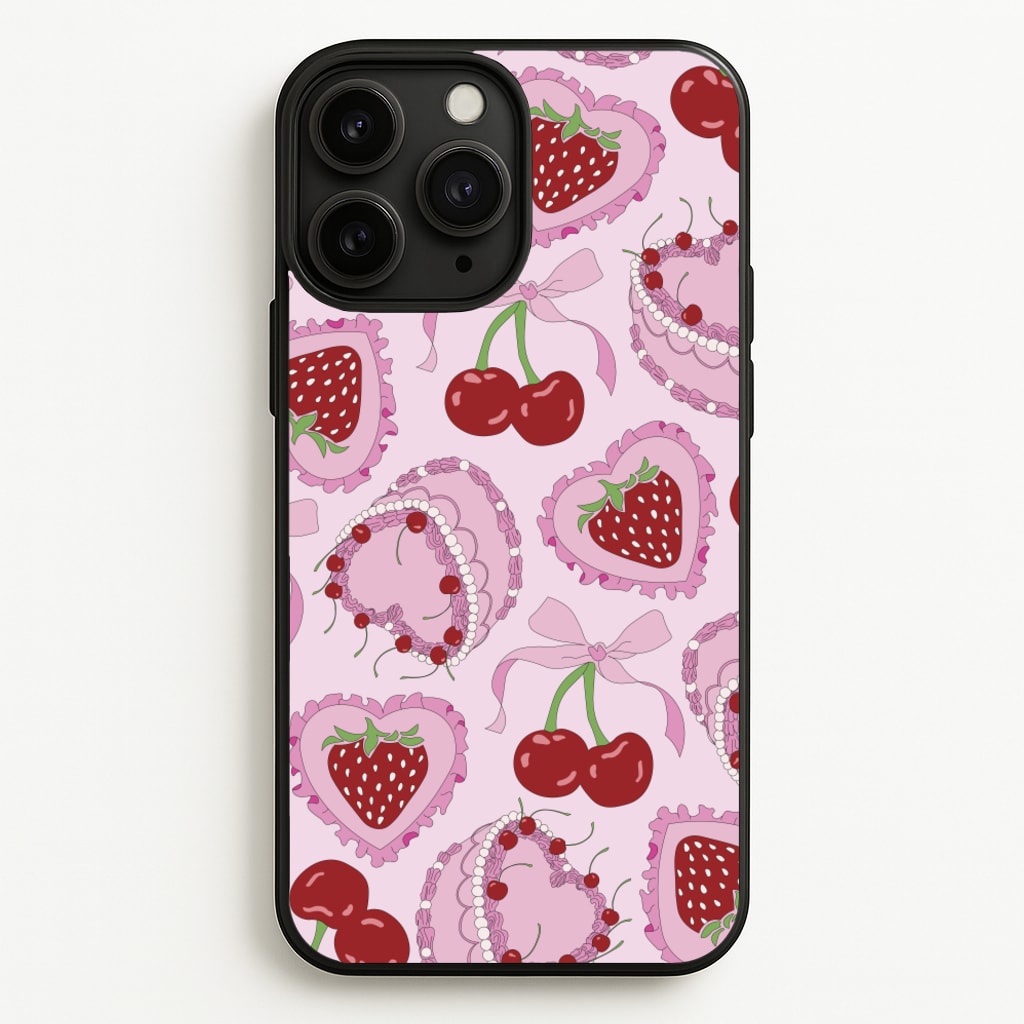 Cherries, Strawberries And Cake - Valentine's Day - Valentine's Day Phone Case for iPhone 11 Pro Max