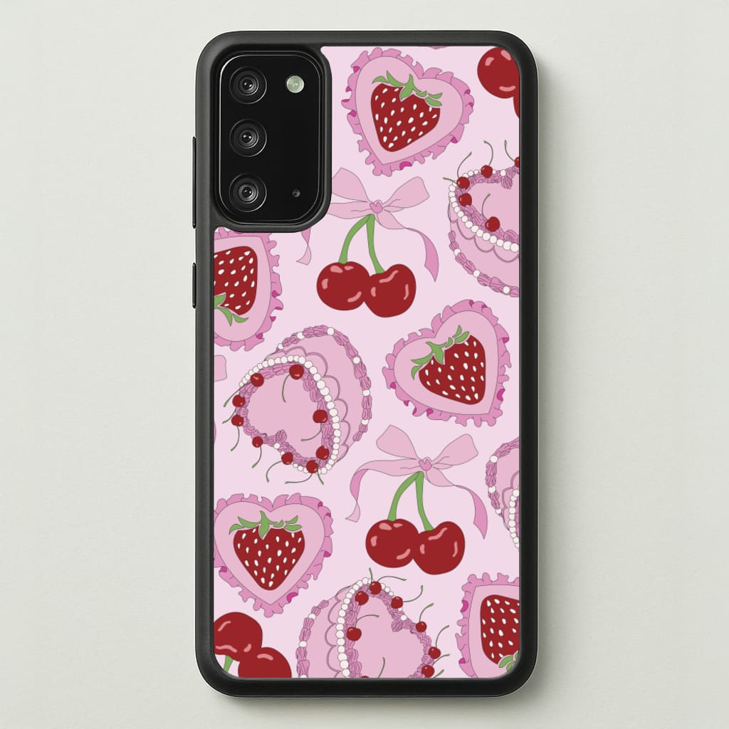 Cherries, Strawberries And Cake - Valentine's Day - Valentine's Day Phone Case for Galaxy Note 20