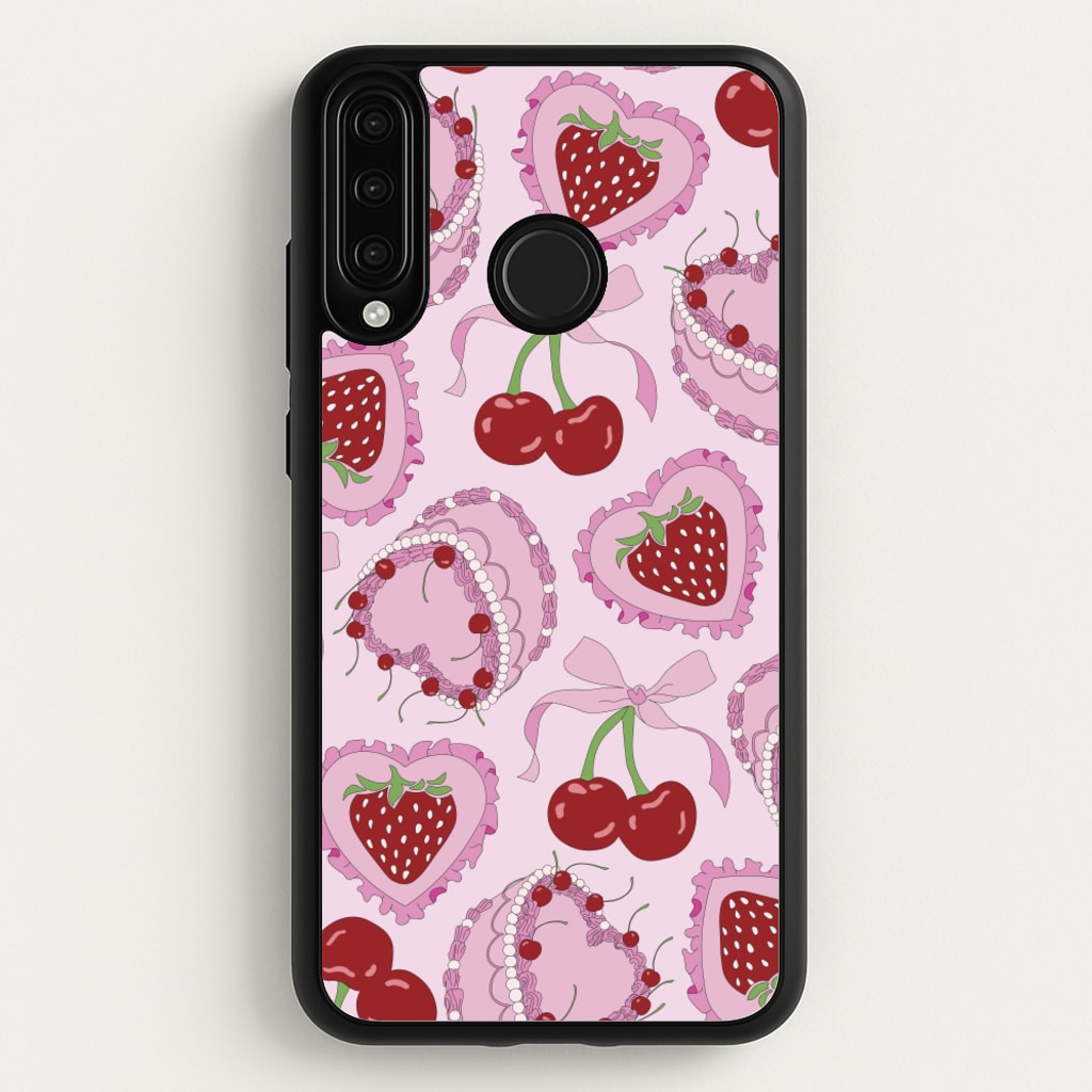 Cherries, Strawberries And Cake - Valentine's Day - Valentine's Day Phone Case for Huawei P30 Lite
