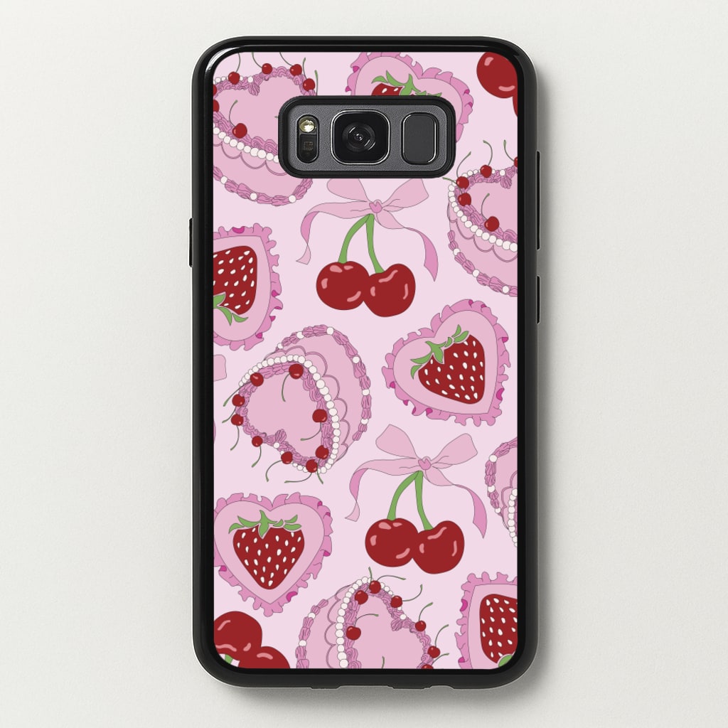 Cherries, Strawberries And Cake - Valentine's Day - Valentine's Day Phone Case for Galaxy S8 Plus