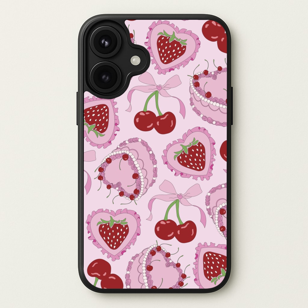 Cherries, Strawberries And Cake - Valentine's Day Phone Case for iPhone 17
