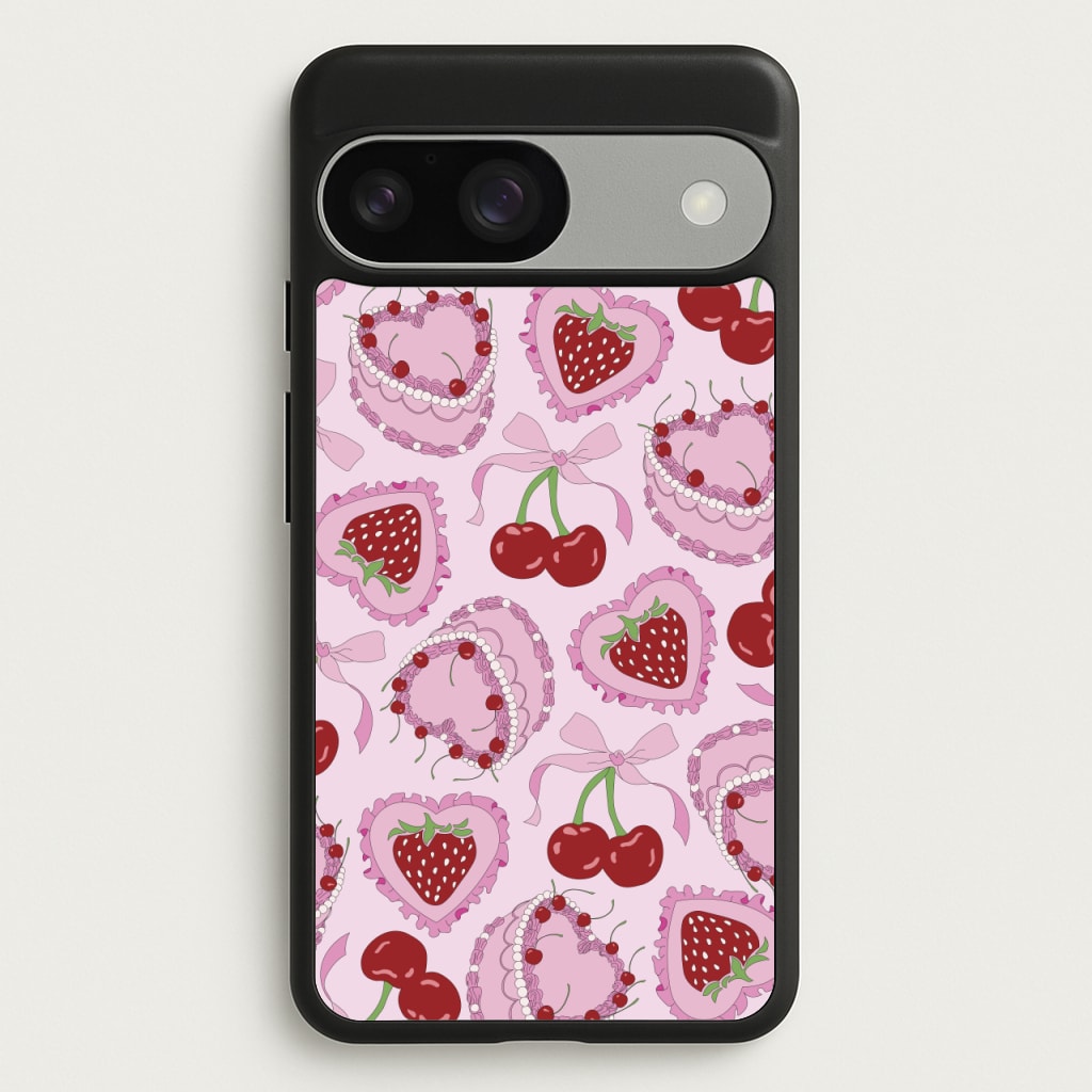 Cherries, Strawberries And Cake - Valentine's Day - Valentine's Day Phone Case for Google Pixel 9 / 9 Pro