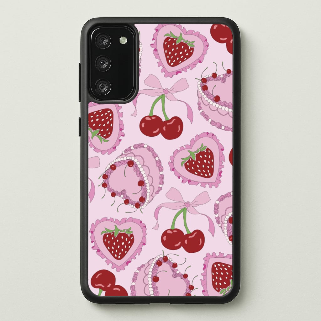 Cherries, Strawberries And Cake - Valentine's Day - Valentine's Day Phone Case for Galaxy A41
