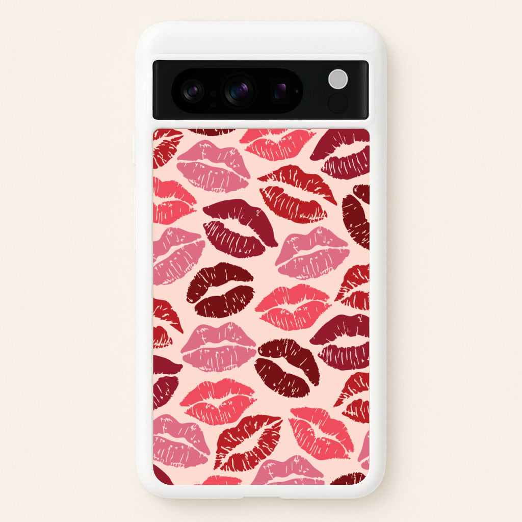 Valentine's Lips Pattern - Valentine's Day Phone Case for Google Pixel 8 Pro