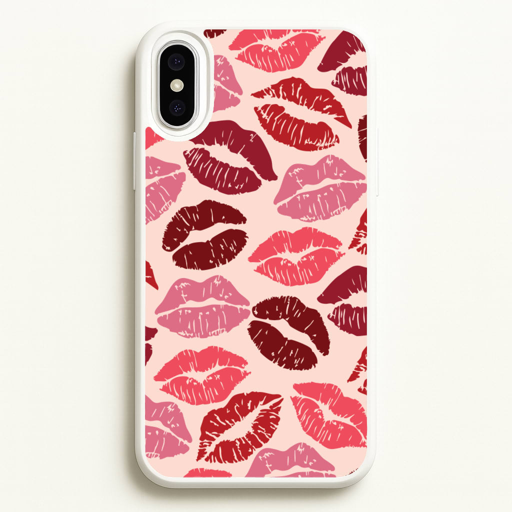 Valentine's Lips Pattern - Valentine's Day Phone Case for iPhone XS Max