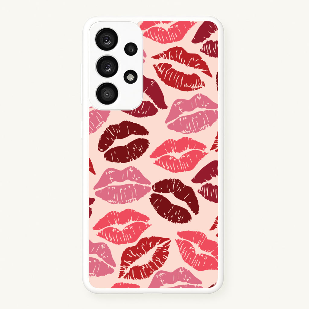Valentine's Lips Pattern - Valentine's Day Phone Case for Galaxy A53