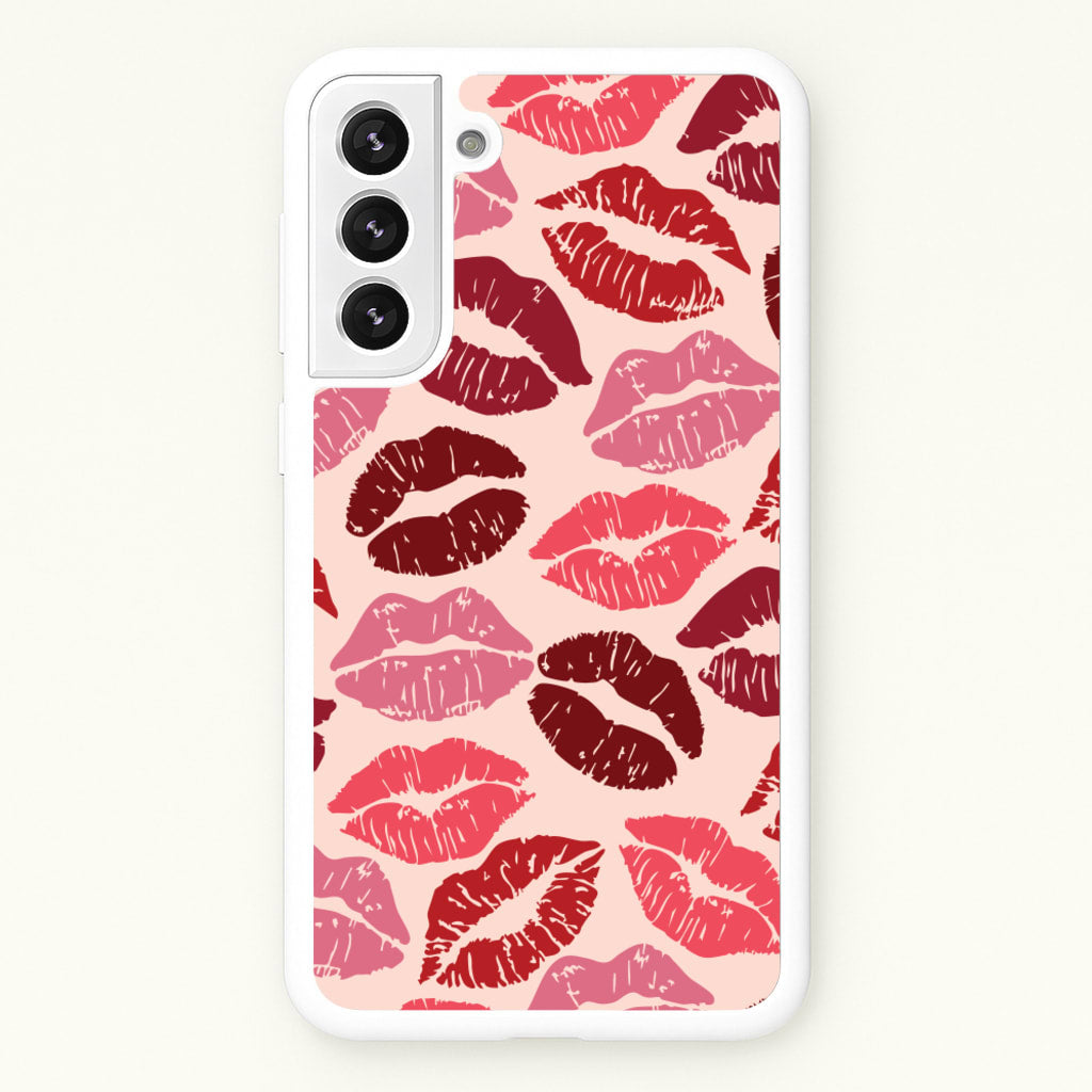 Valentine's Lips Pattern - Valentine's Day Phone Case for Galaxy S22