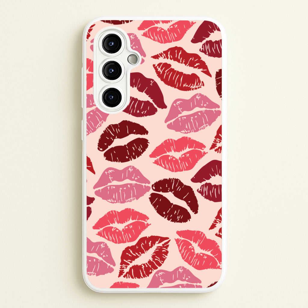 Valentine's Lips Pattern - Valentine's Day Phone Case for Galaxy A54