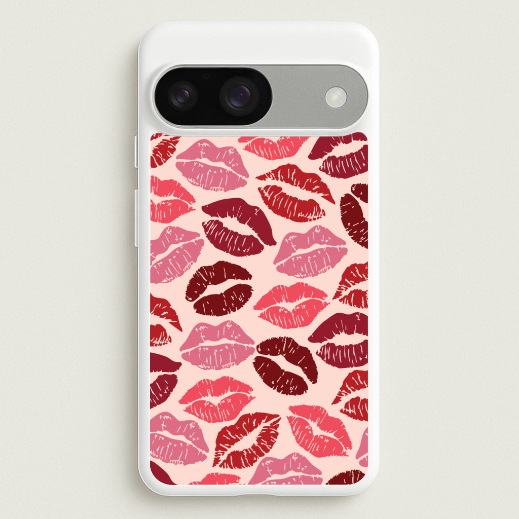 Valentine's Lips Pattern - Valentine's Day Phone Case for Google Pixel 9 / 9 Pro