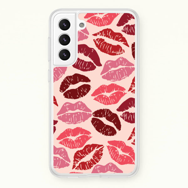 Valentine's Lips Pattern - Valentine's Day Phone Case for Galaxy S22 Plus