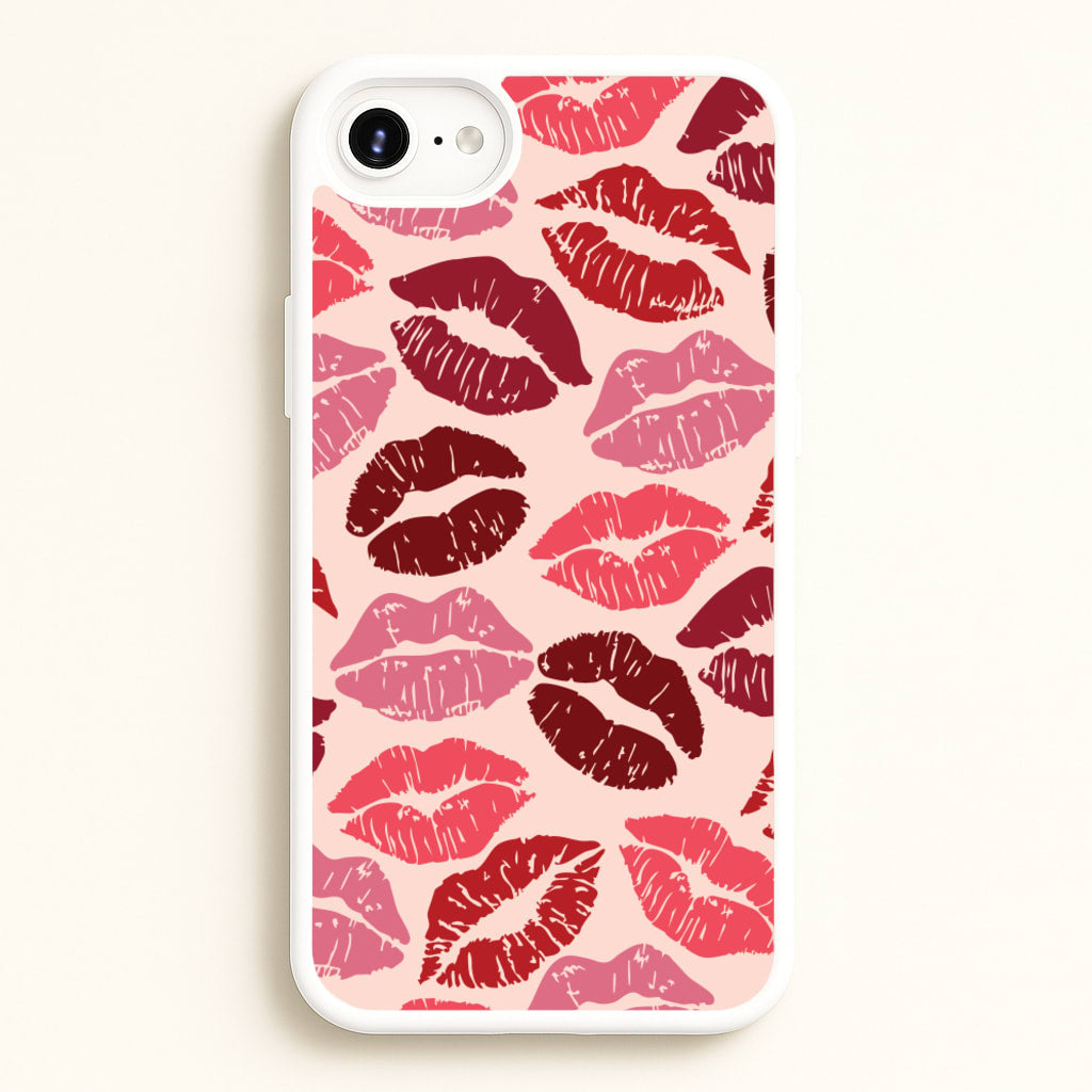 Valentine's Lips Pattern - Valentine's Day Phone Case for iPhone 6 / 7 / 8 / SE