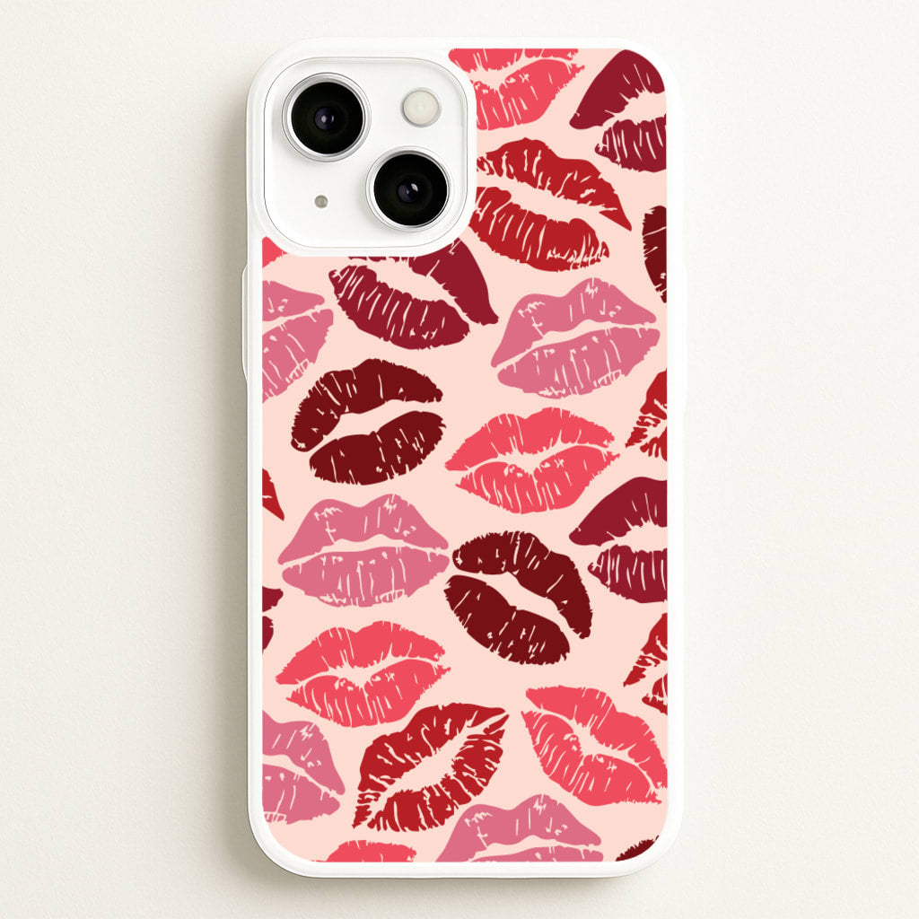 Valentine's Lips Pattern - Valentine's Day Phone Case for iPhone 13 Mini