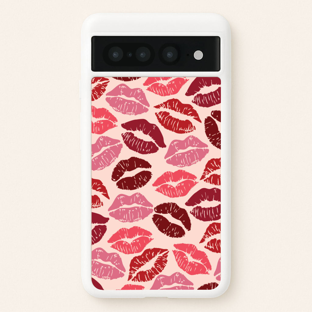 Valentine's Lips Pattern - Valentine's Day Phone Case for Google Pixel 7 Pro