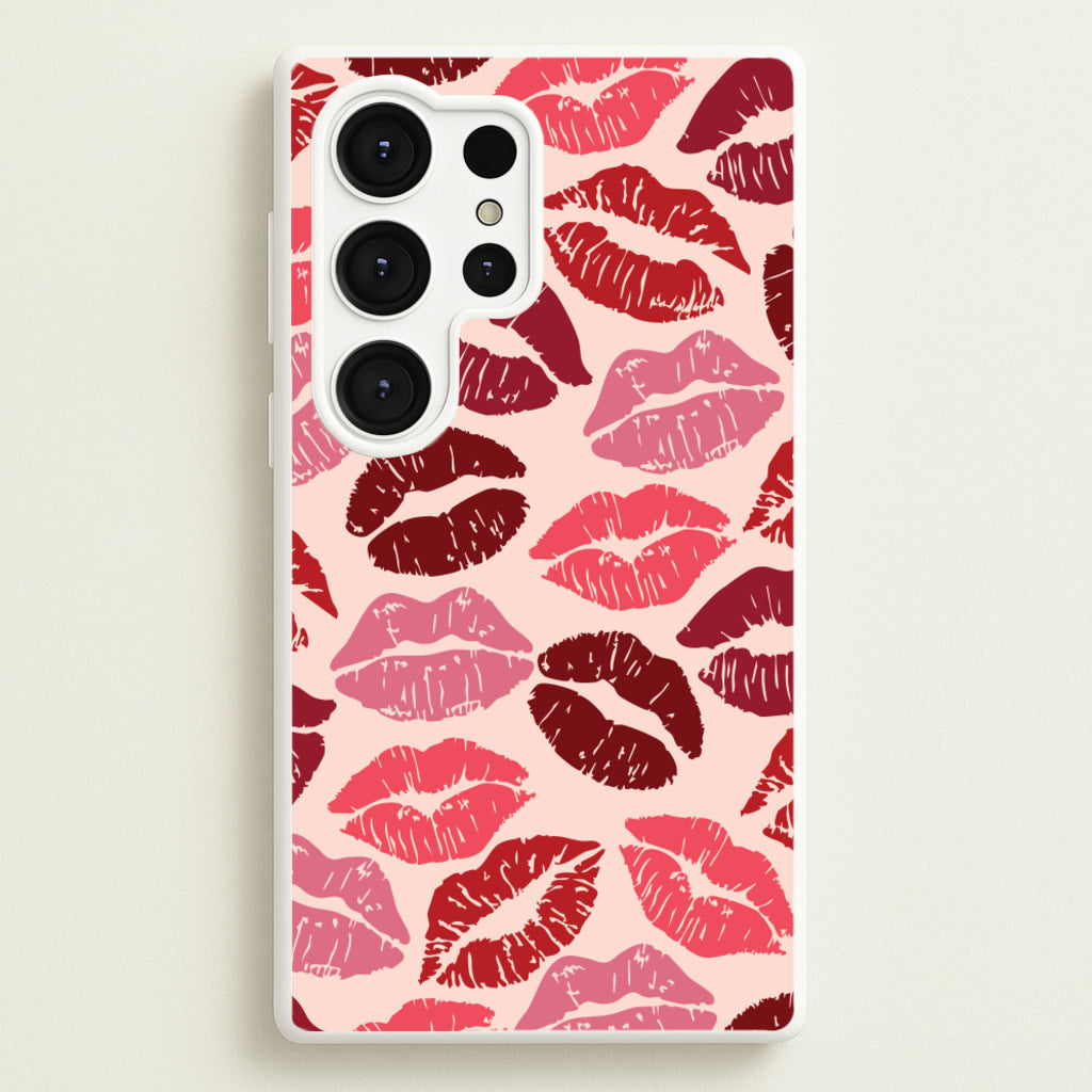 Valentine's Lips Pattern - Valentine's Day Phone Case for Galaxy S25 Ultra