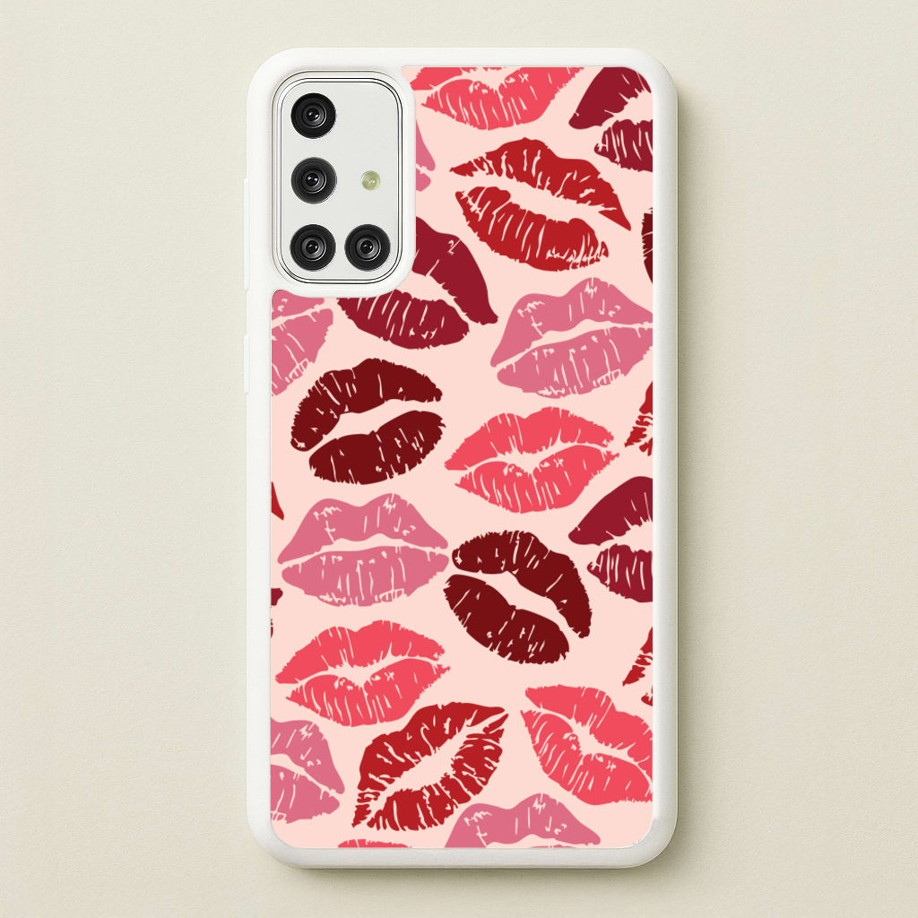 Valentine's Lips Pattern - Valentine's Day Phone Case for Galaxy A71