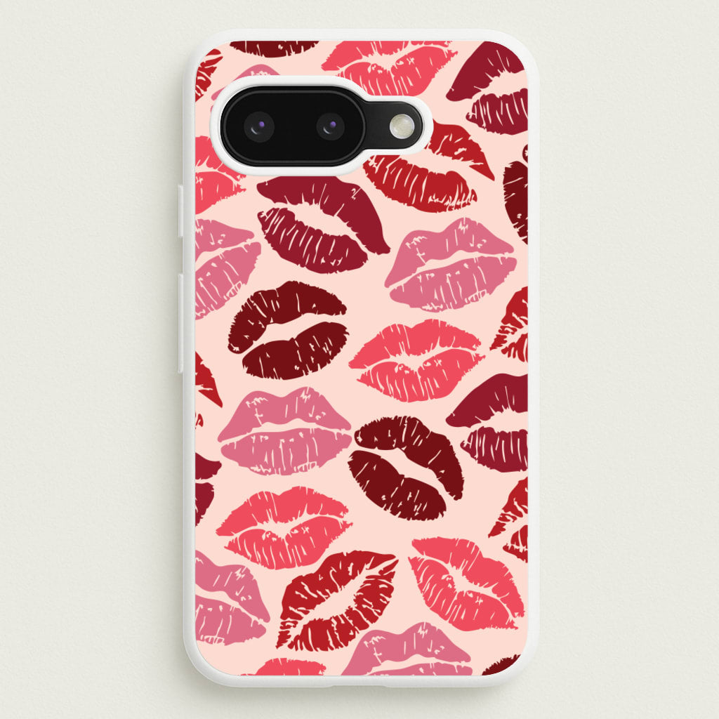Valentine's Lips Pattern - Valentine's Day Phone Case for Google Pixel 9a