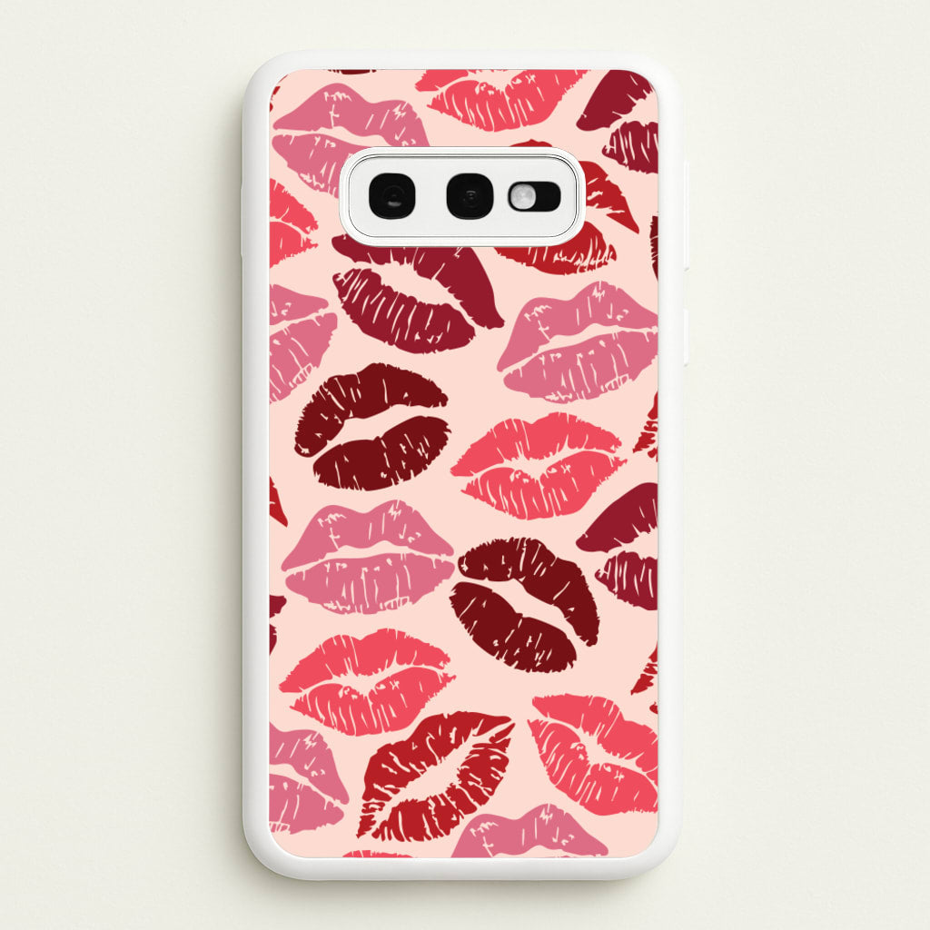 Valentine's Lips Pattern - Valentine's Day Phone Case for Galaxy S10e