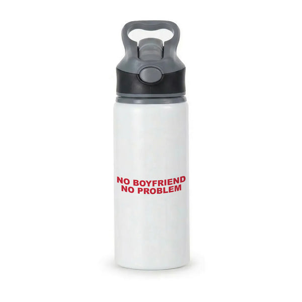 No Boyfriend No Problem Active Water Bottle - Black