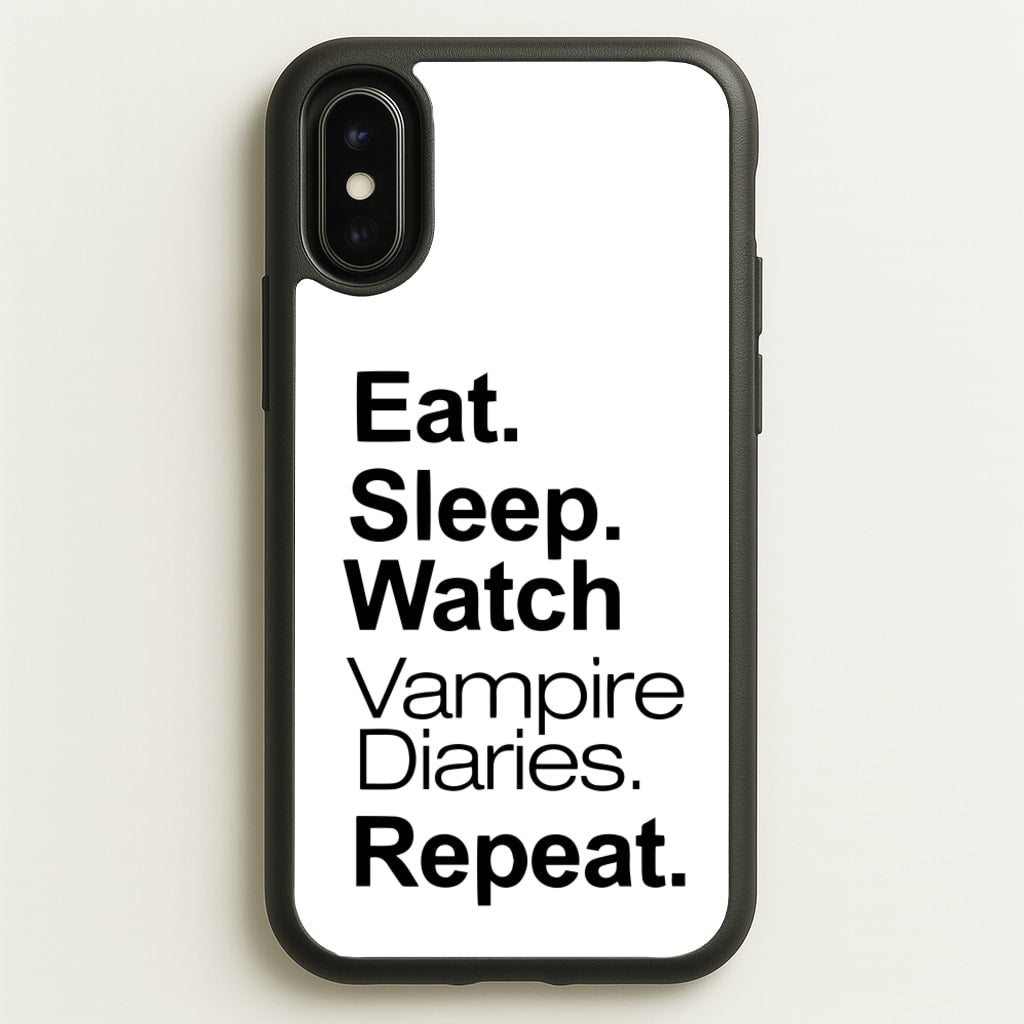 Eat Sleep Watch VPD Repeat - marble Phone Case for iPhone X / XS