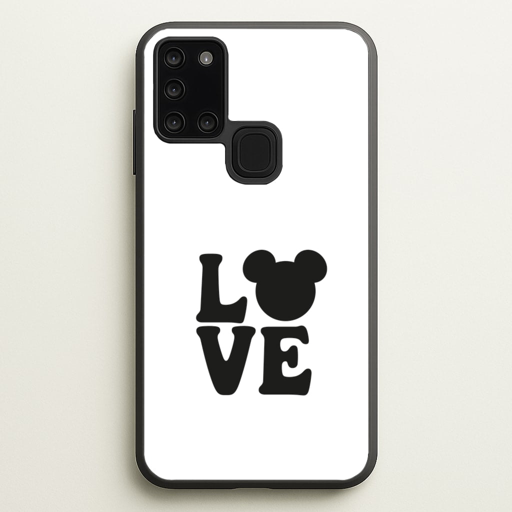 Mouse Love Valentine's - Disney Valentine's Phone Case for Galaxy A21s