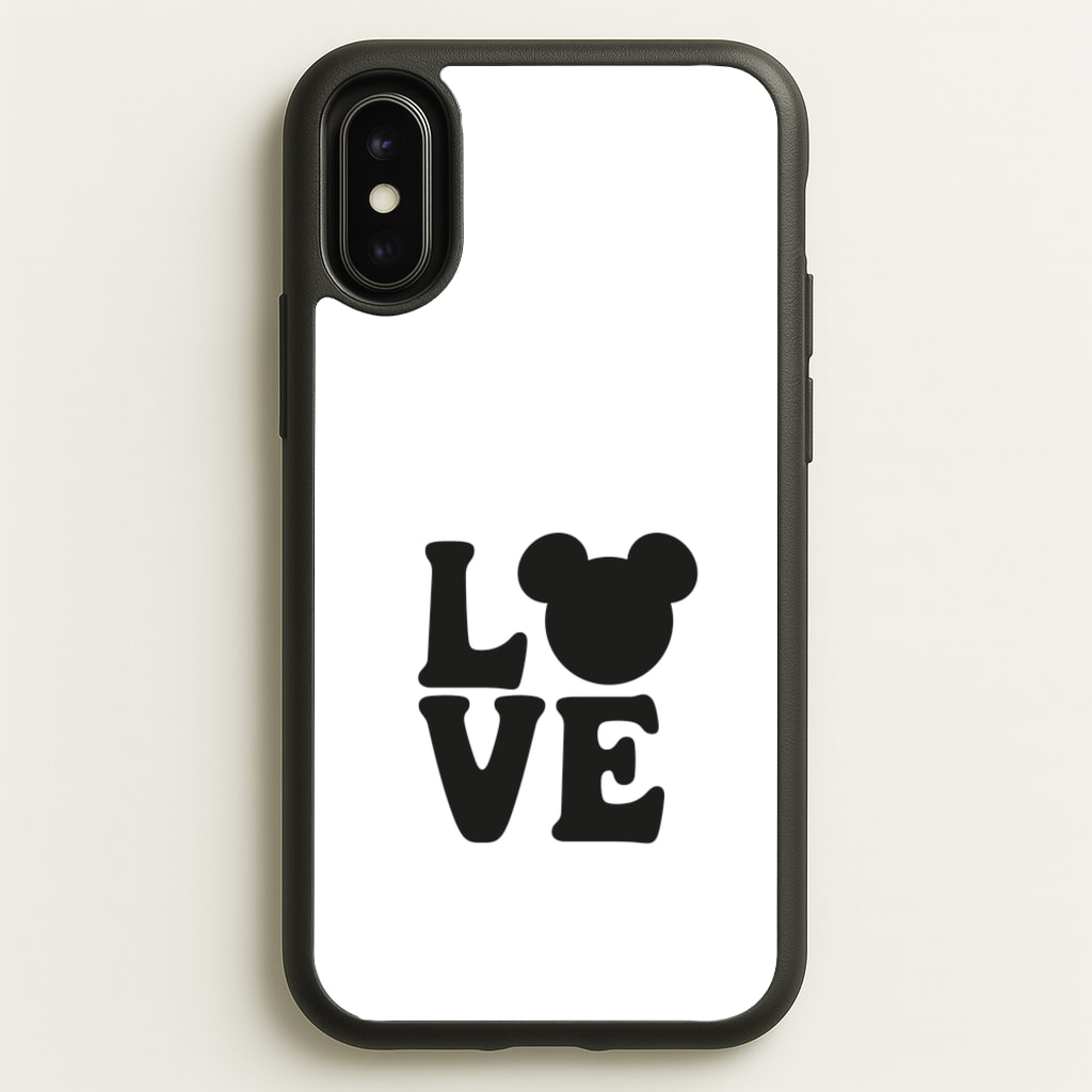 Mouse Love Valentine's - Disney Valentine's Phone Case for iPhone X / XS