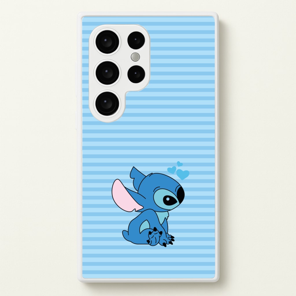 Blue Hearts Alien Blue Valentine's - Disney Valentine's Phone Case for Galaxy S24 Ultra