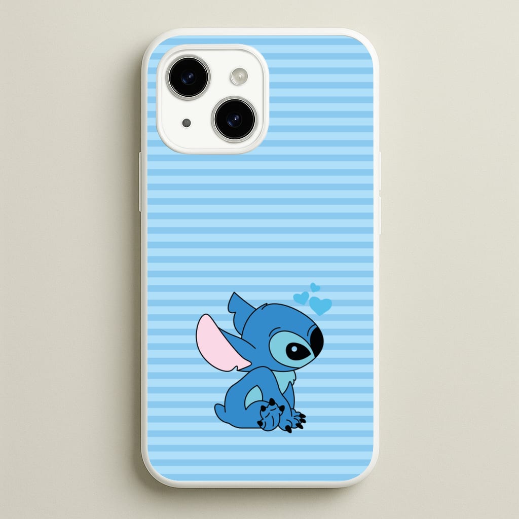 Blue Hearts Alien Blue Valentine's - Disney Valentine's Phone Case for iPhone 15
