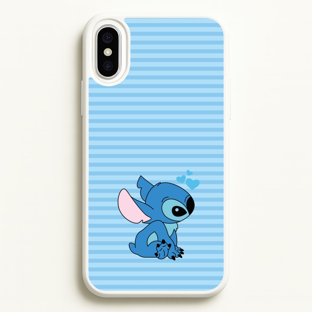 Blue Hearts Alien Blue Valentine's - Disney Valentine's Phone Case for iPhone XS Max