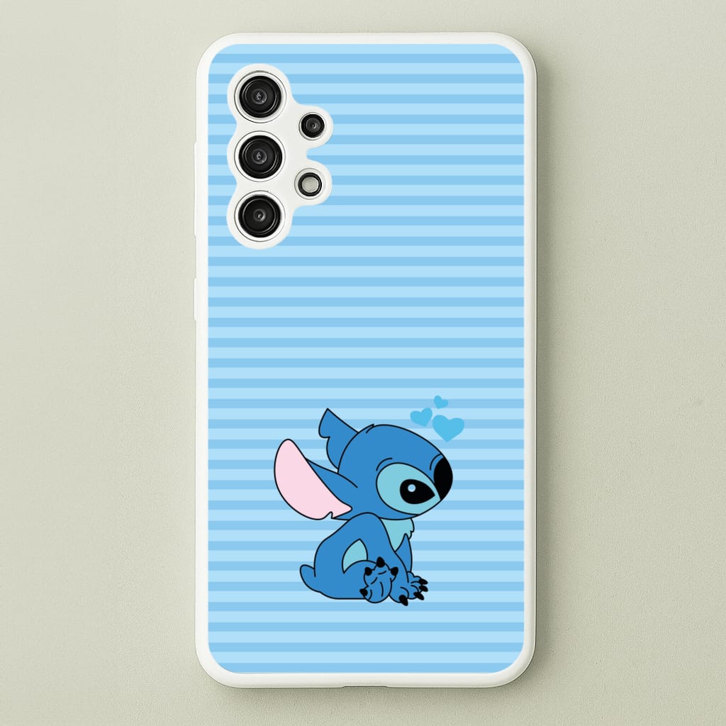 Blue Hearts Alien Blue Valentine's - Disney Valentine's Phone Case for Galaxy A13