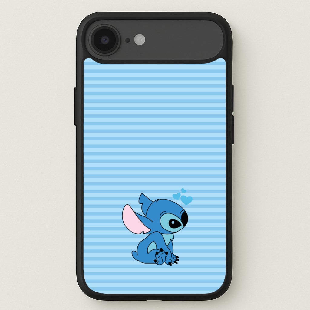 Blue Hearts Alien Blue Valentine's Phone Case for iPhone 17 Air