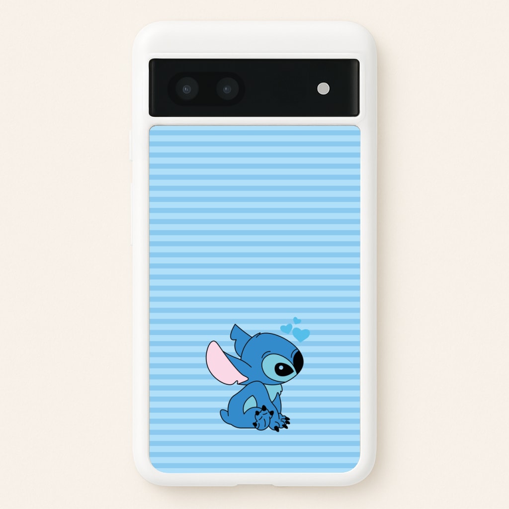 Blue Hearts Alien Blue Valentine's - Disney Valentine's Phone Case for Google Pixel 6a