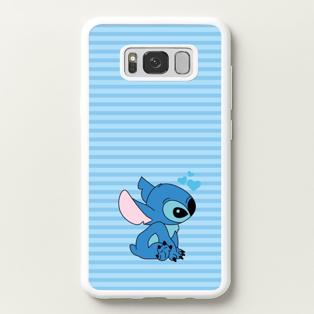 Blue Hearts Alien Blue Valentine's - Disney Valentine's Phone Case for Galaxy S8