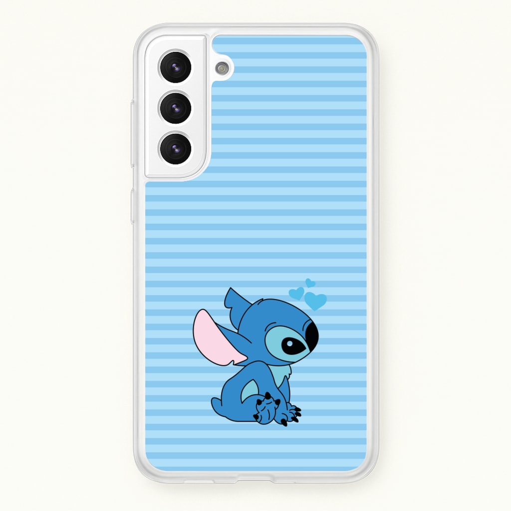 Blue Hearts Alien Blue Valentine's - Disney Valentine's Phone Case for Galaxy S22 Plus