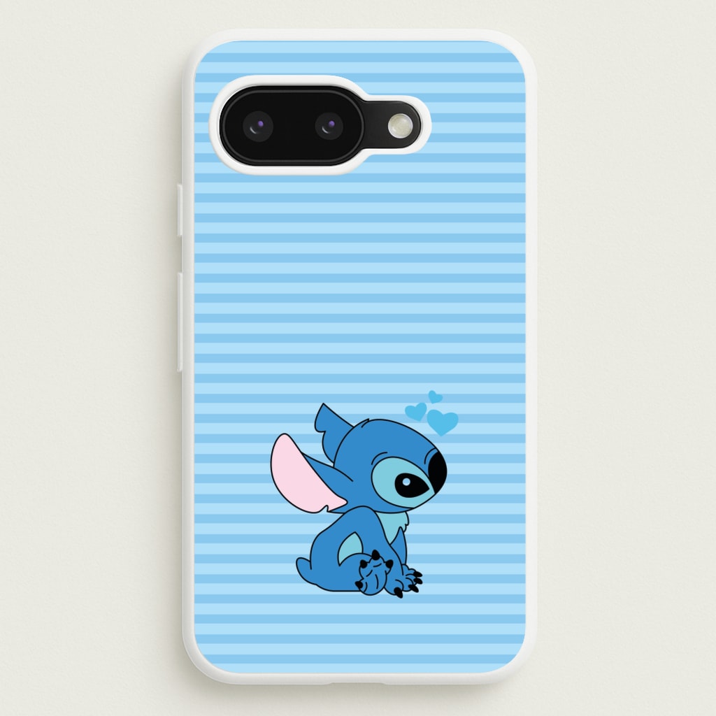 Blue Hearts Alien Blue Valentine's - Disney Valentine's Phone Case for Google Pixel 9a