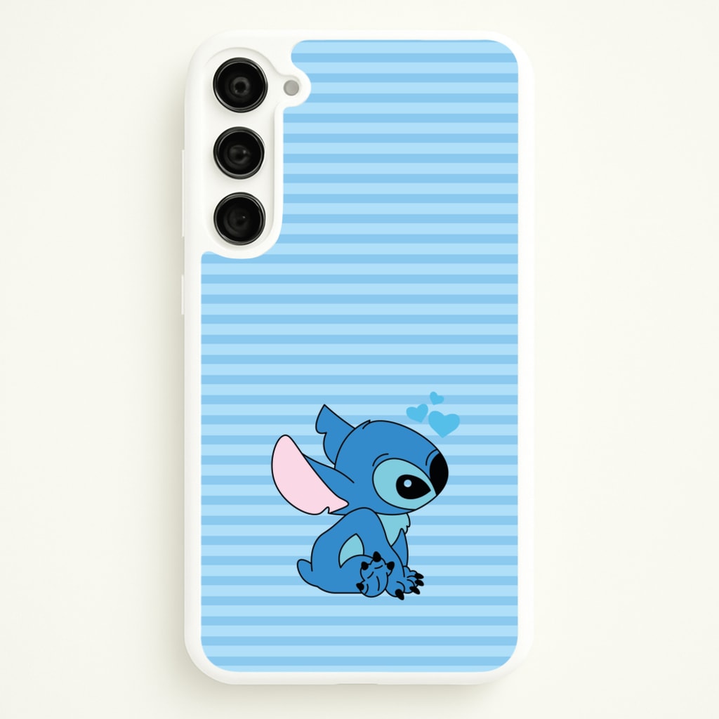 Blue Hearts Alien Blue Valentine's - Disney Valentine's Phone Case for Galaxy S23 Plus