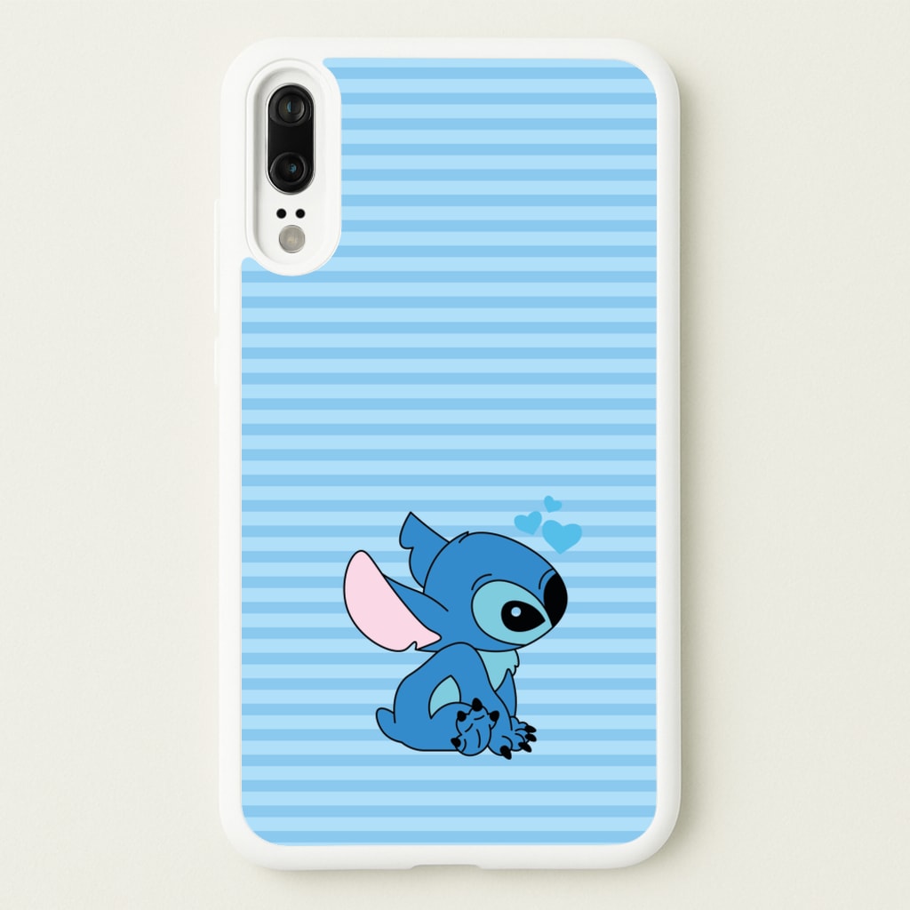 Blue Hearts Alien Blue Valentine's - Disney Valentine's Phone Case for Huawei P20