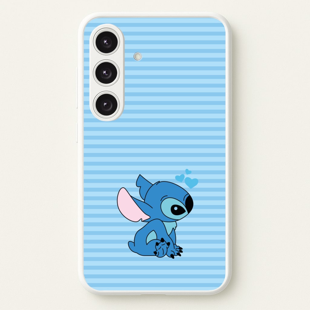Blue Hearts Alien Blue Valentine's - Disney Valentine's Phone Case for Galaxy S24FE