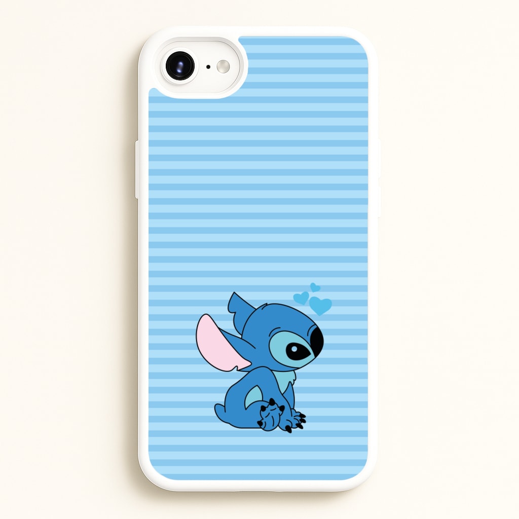 Blue Hearts Alien Blue Valentine's - Disney Valentine's Phone Case for iPhone 6 Plus / 7 Plus / 8 Plus