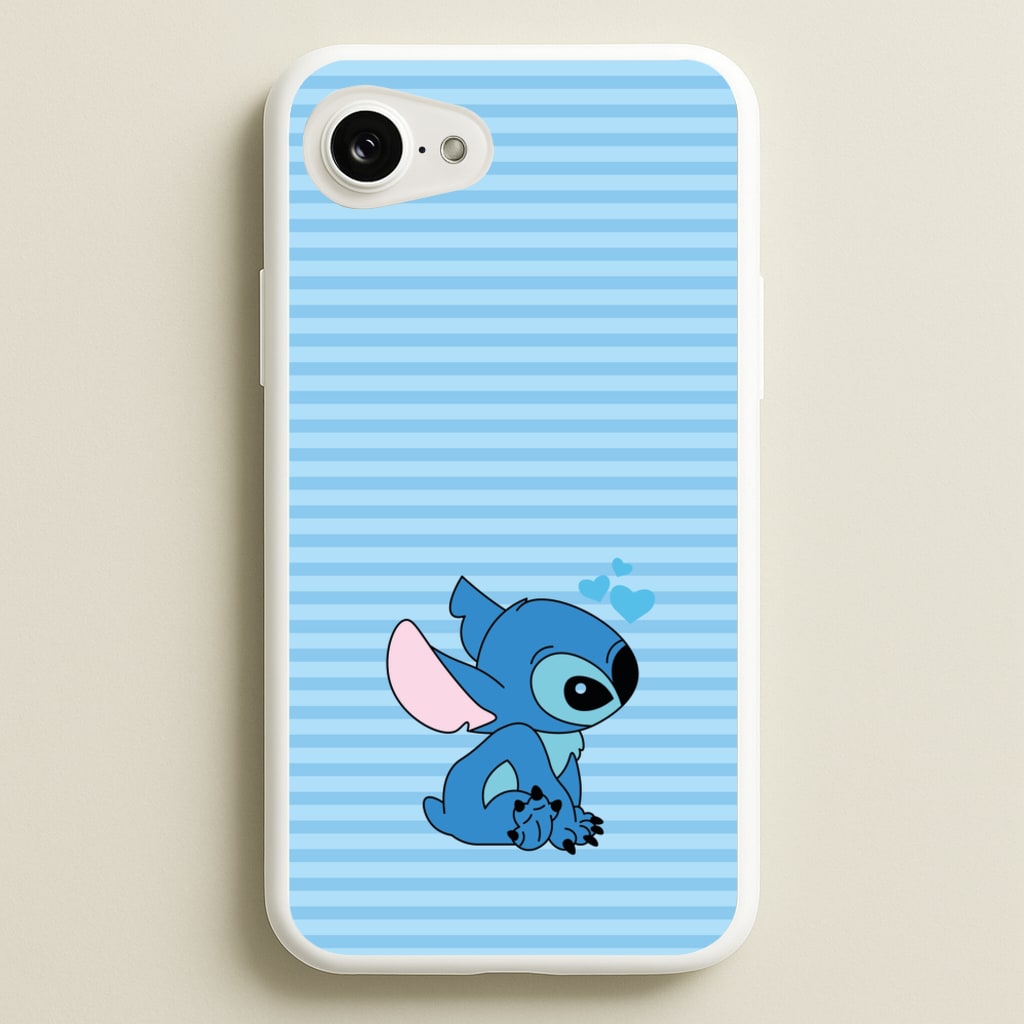 Blue Hearts Alien Blue Valentine's - Disney Valentine's Phone Case for iPhone 16e