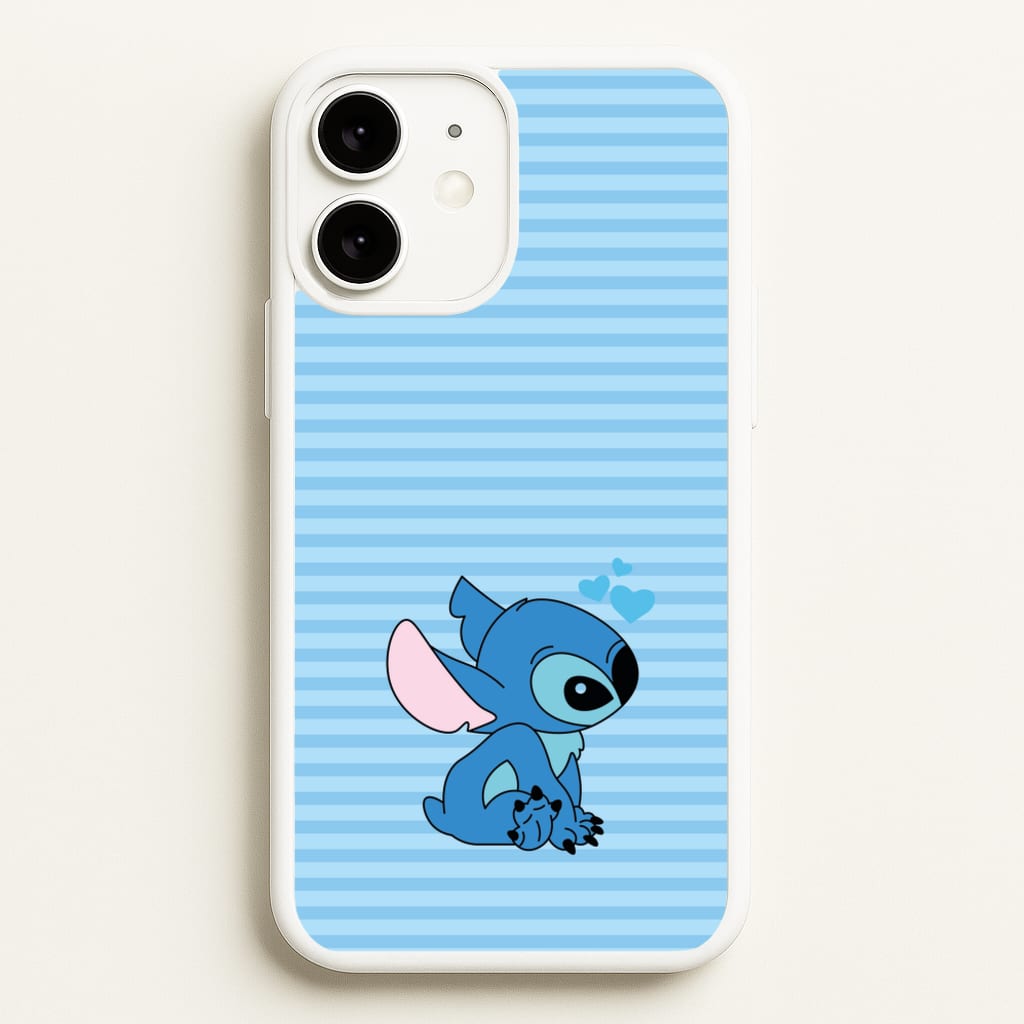 Blue Hearts Alien Blue Valentine's - Disney Valentine's Phone Case for iPhone 11