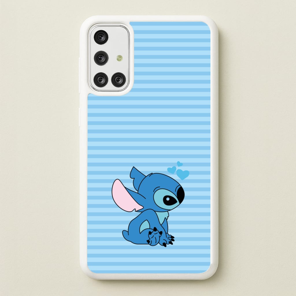 Blue Hearts Alien Blue Valentine's - Disney Valentine's Phone Case for Galaxy A71