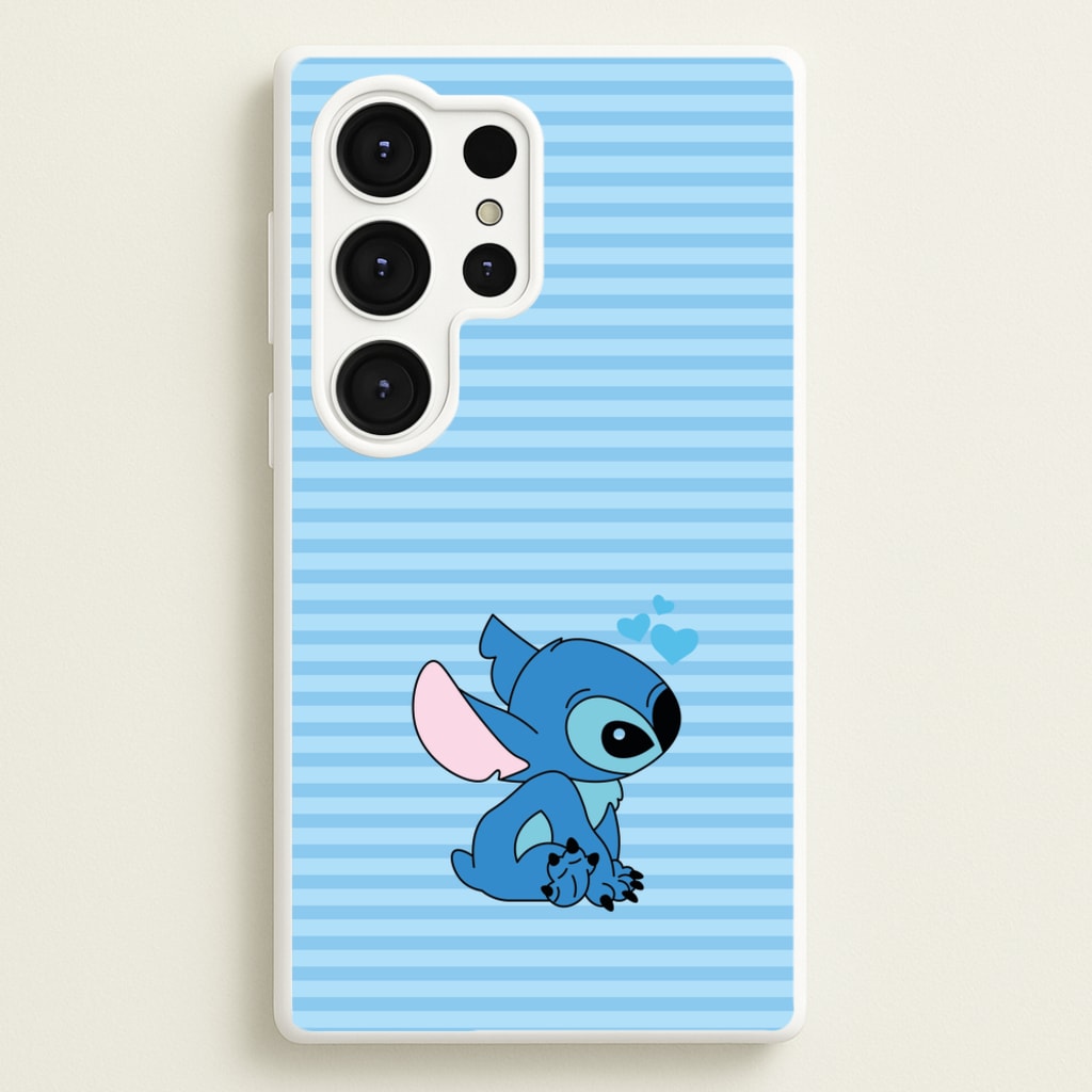 Blue Hearts Alien Blue Valentine's - Disney Valentine's Phone Case for Galaxy S25 Ultra