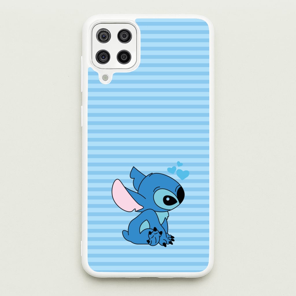 Blue Hearts Alien Blue Valentine's - Disney Valentine's Phone Case for Galaxy A12