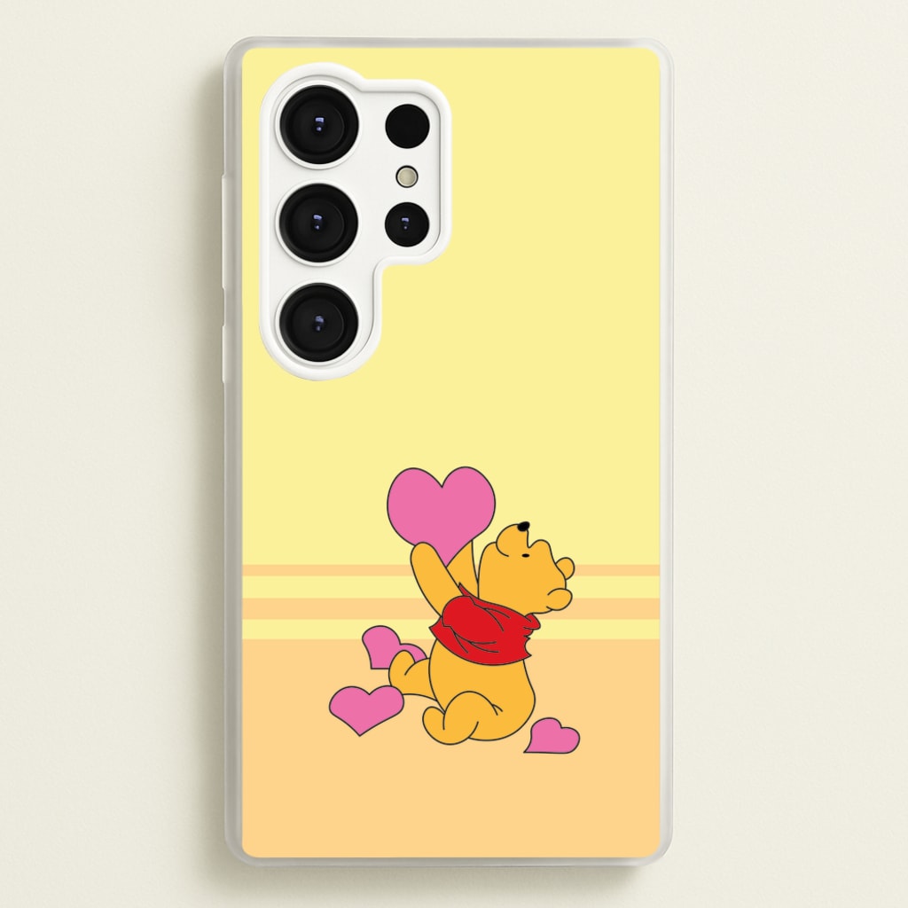 Pooh Love Heart Balloons Valentine's - Disney Valentine's Phone Case for Galaxy S25 Ultra