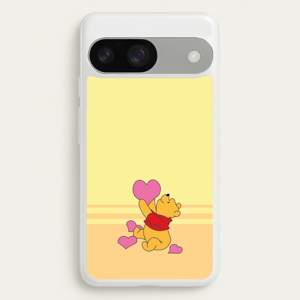 Pooh Love Heart Balloons Valentine's - Disney Valentine's Phone Case for Google Pixel 9 / 9 Pro