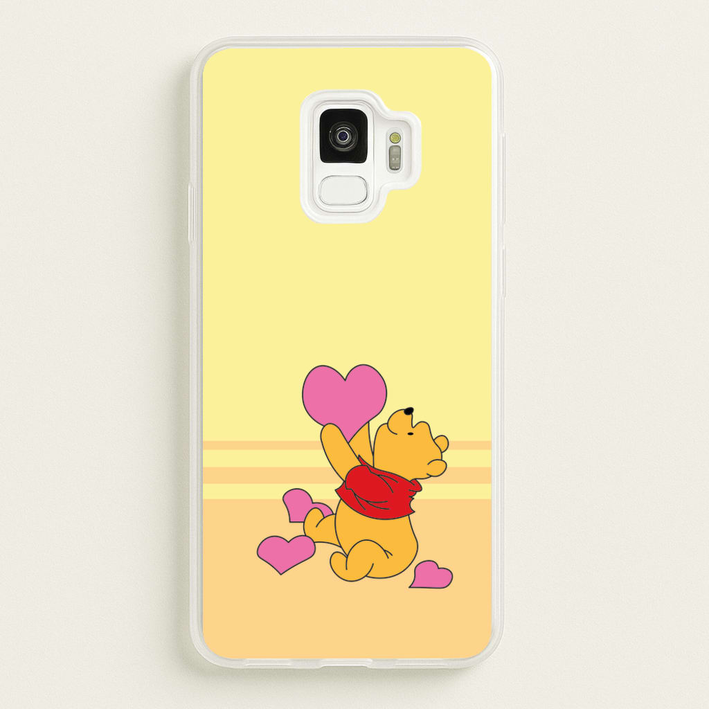 Pooh Love Heart Balloons Valentine's - Disney Valentine's Phone Case for Galaxy S9