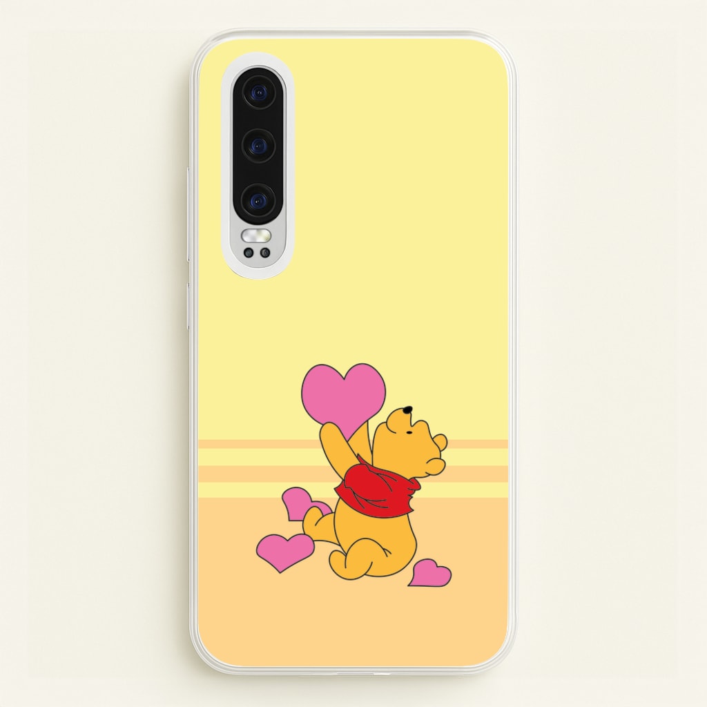 Pooh Love Heart Balloons Valentine's - Disney Valentine's Phone Case for Huawei P30