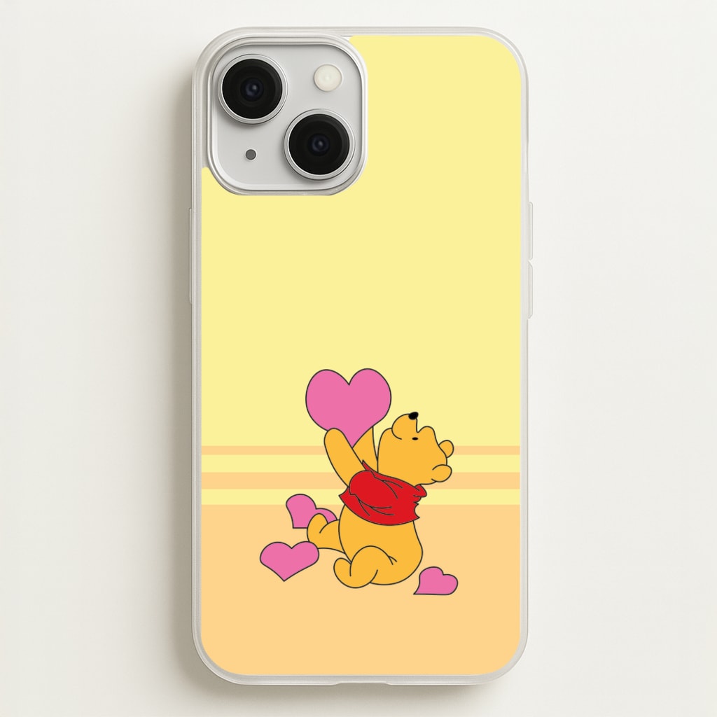 Pooh Love Heart Balloons Valentine's - Disney Valentine's Phone Case for iPhone 13 Mini