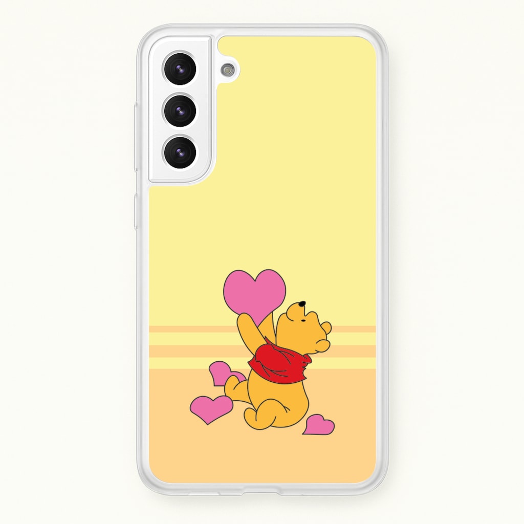 Pooh Love Heart Balloons Valentine's - Disney Valentine's Phone Case for Galaxy S22